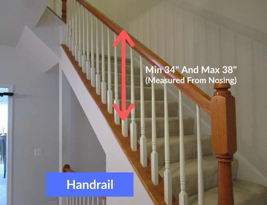 stair railing height residential stair code