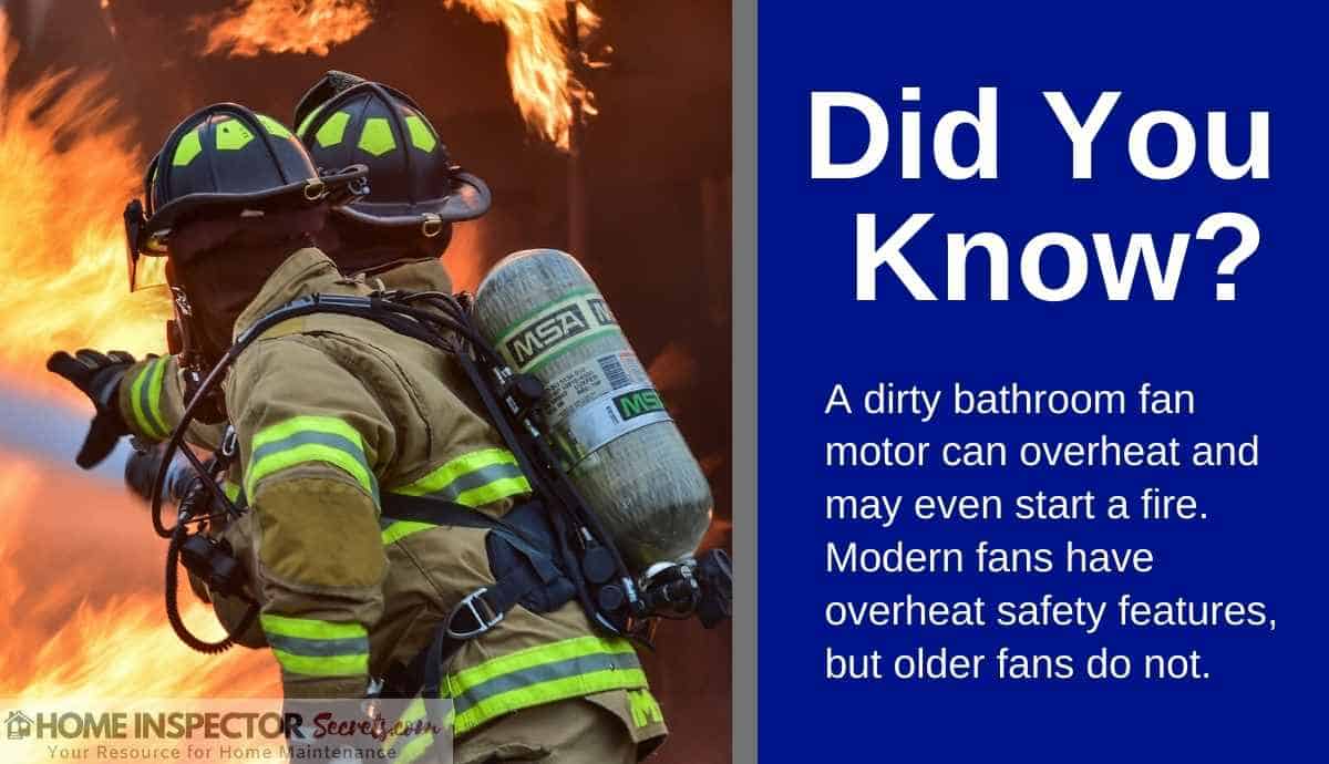 dirty bathroom exhaust fan may start a fire dirty bathroom exhaust fan may start a fire