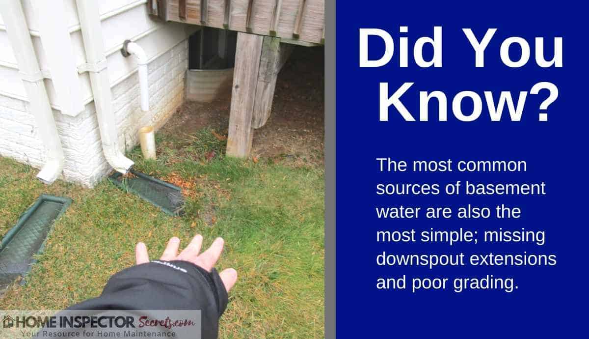 sources of basement water sources of basement water
