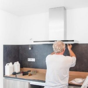 how to install range hood vent through ceiling