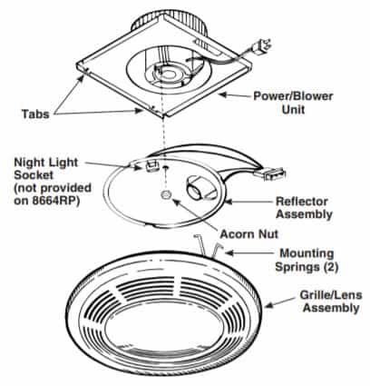 how to remove nutone bathroom fan light cover how to remove nutone bathroom fan light cover