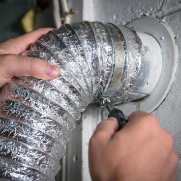 how to hook up dryer vent in tight space