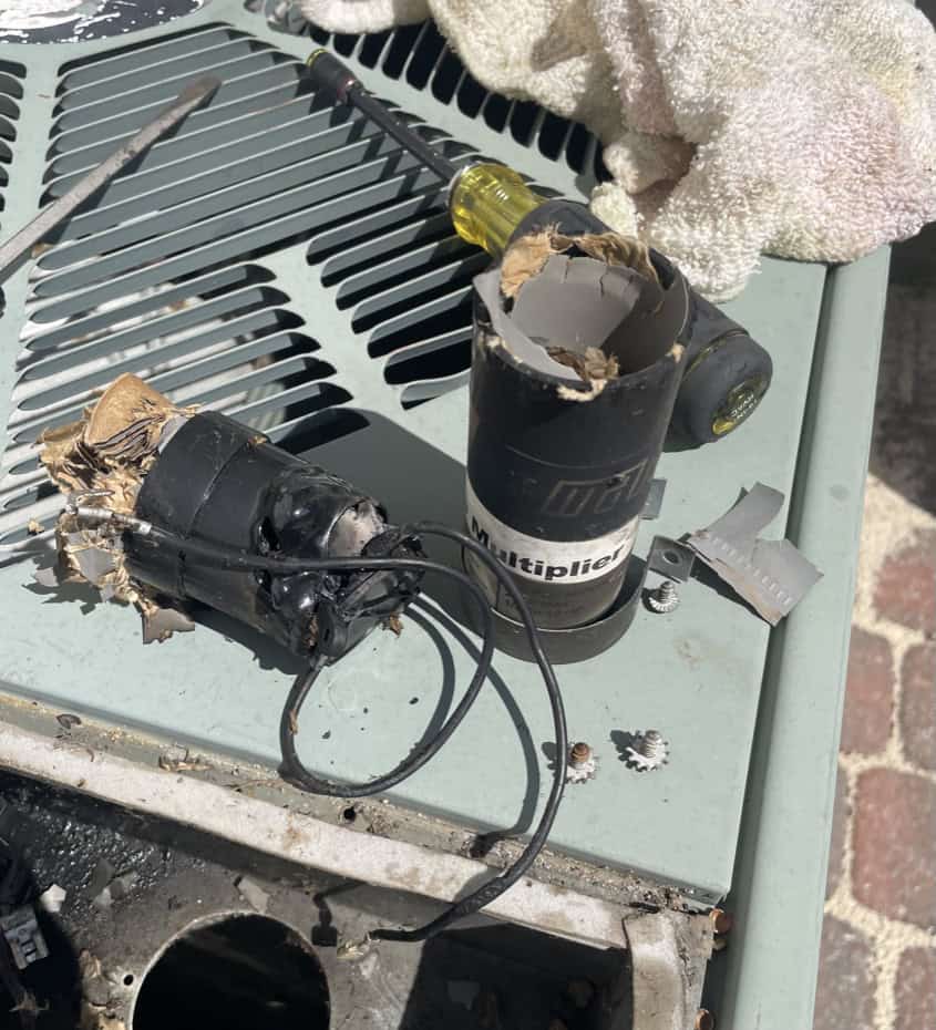 blown start capacitor