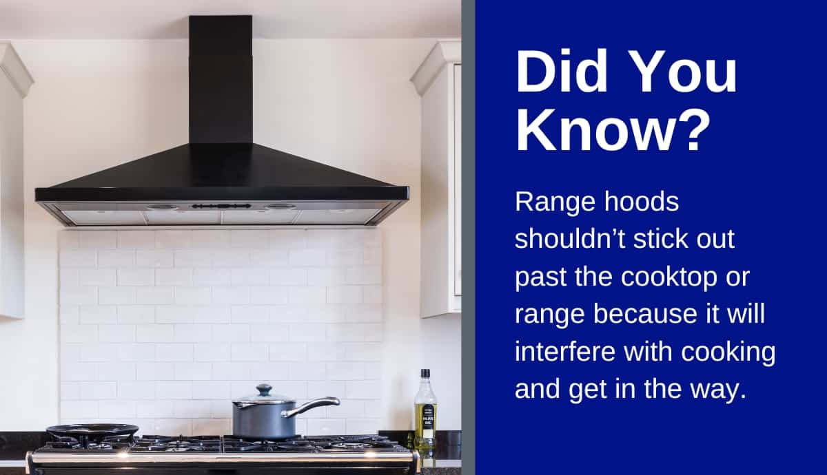 range hood depth range hood depth