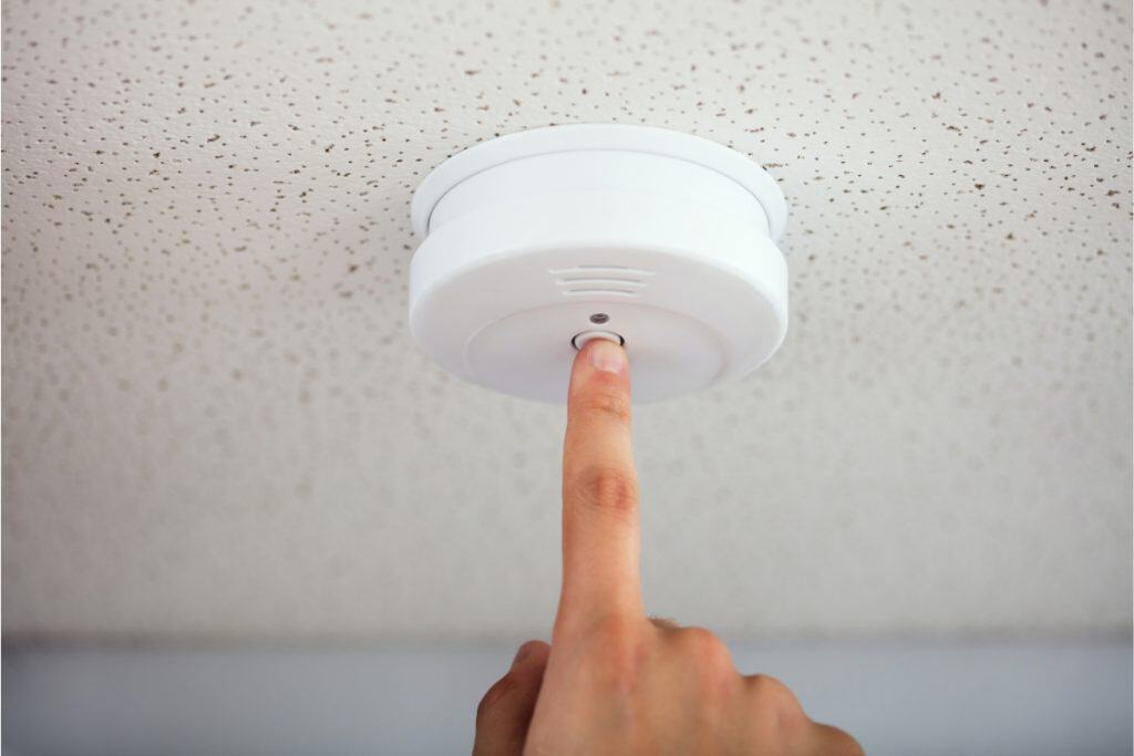 How To Fix Chirping and False Alarms of Smoke Detectors (And Carbon Monoxide) 2 hush button of smoke alarm