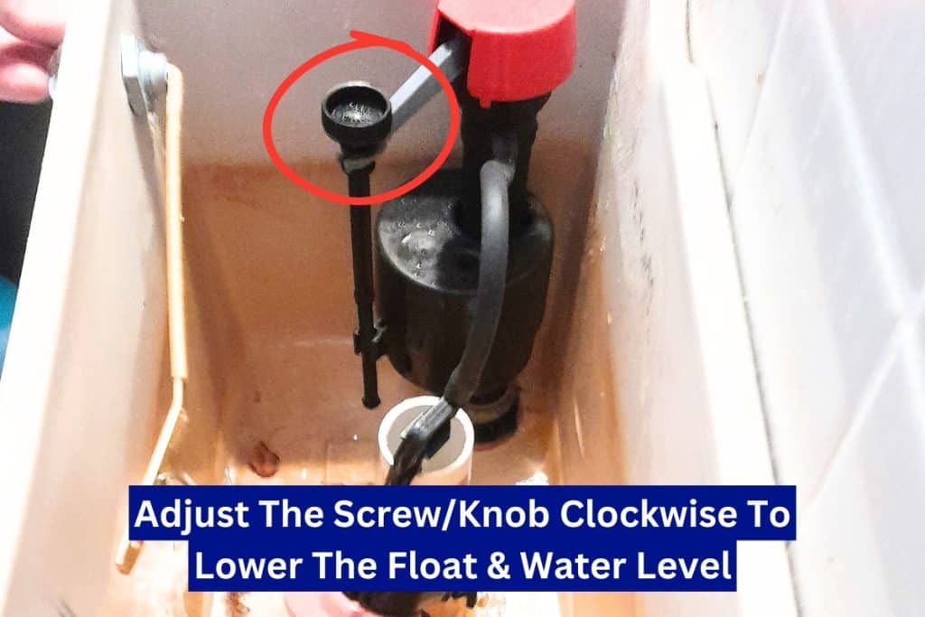 6 Ways To Fix A Running Toilet 3 adjust float to stop running toilet