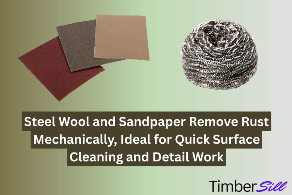 15 Ways To Remove Rust From Metal (Natural & Chemical Solutions) 6 steel wool and sandpaper to remove rust from metal