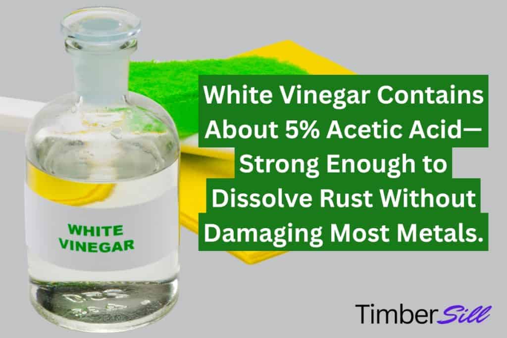 15 Ways To Remove Rust From Metal (Natural & Chemical Solutions) 2 white vinegar to remove rust (1)