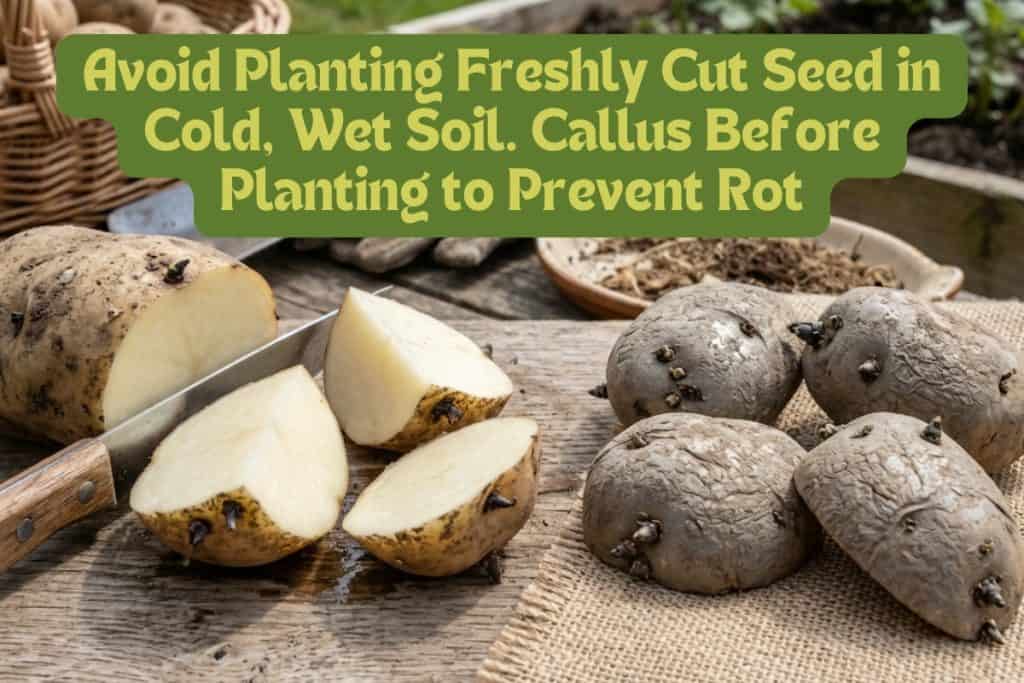 8 Essential Steps to Growing, Harvesting, and Storing Your Best Potato Crop Ever 4 seed potato cutting