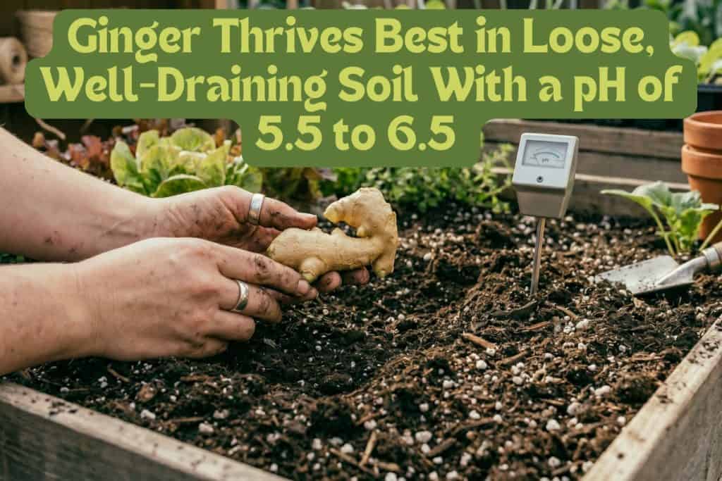 planting a ginger rhizome in garden