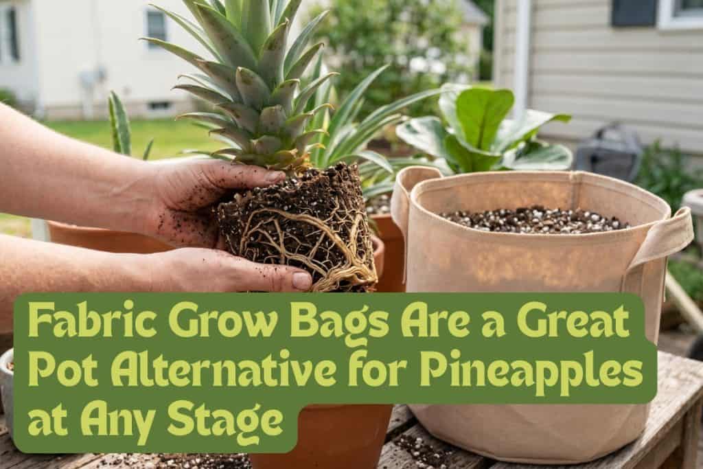 repotting pineapple plants