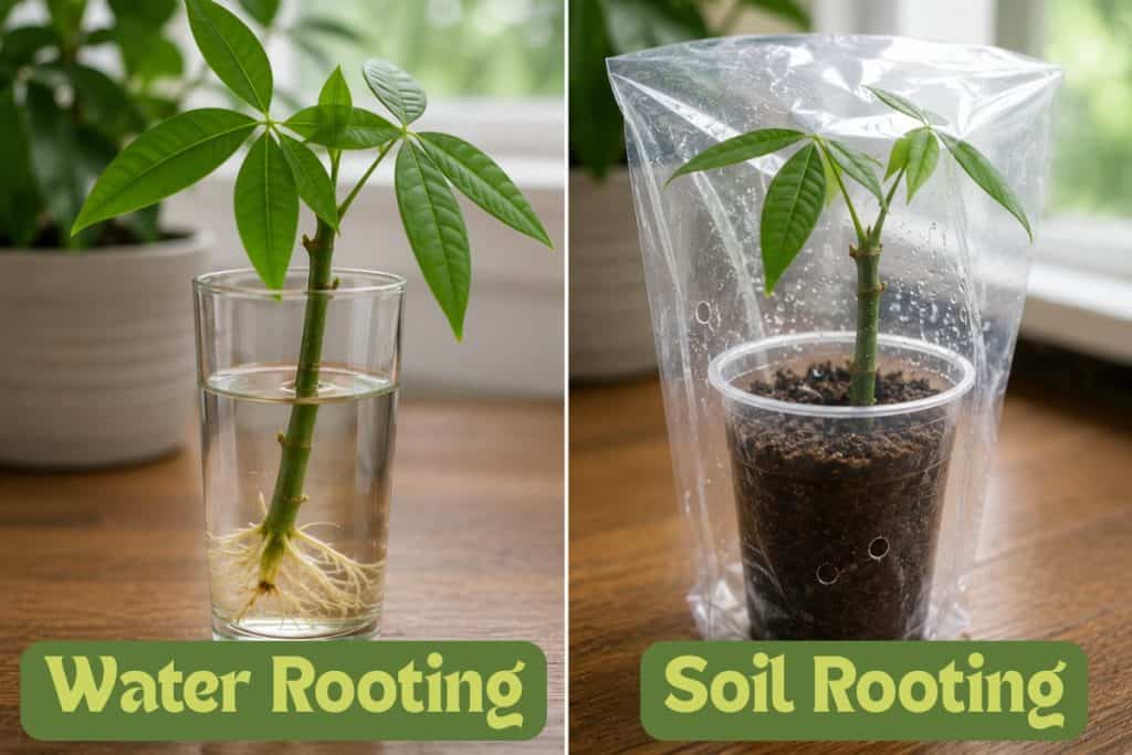 rooting money tree cuttings
