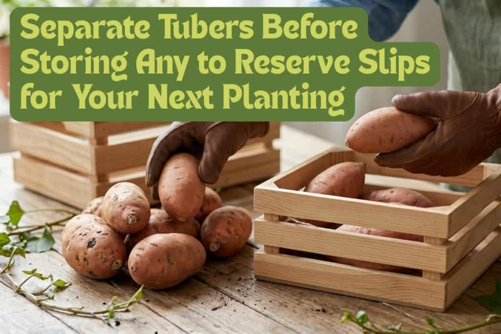 saving sweet potato slips
