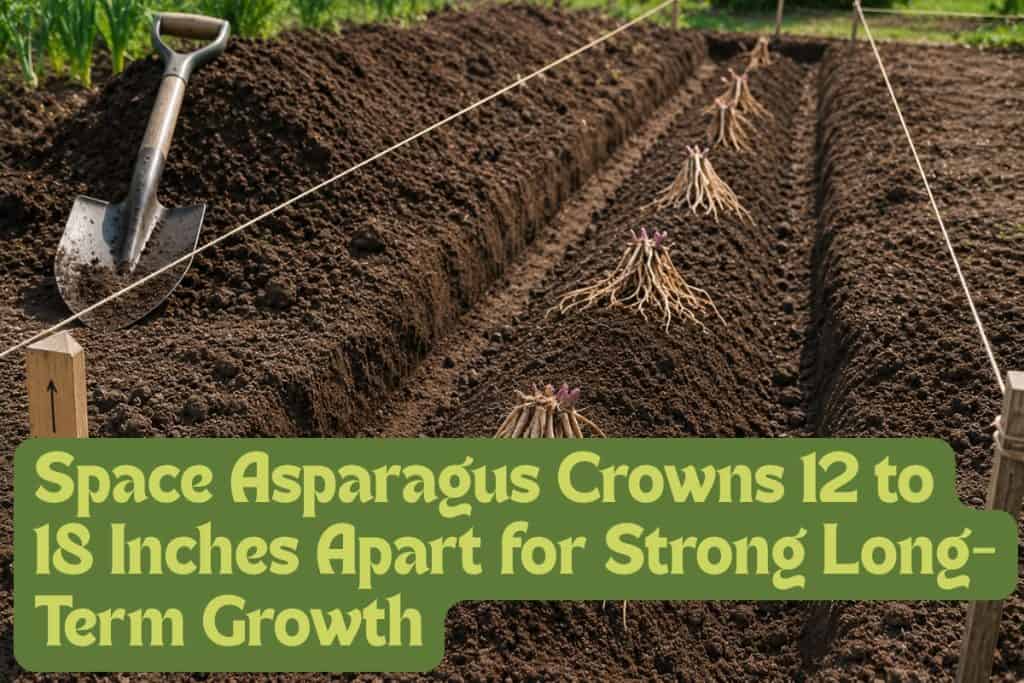 trench-and-ridge asparagus crown planting