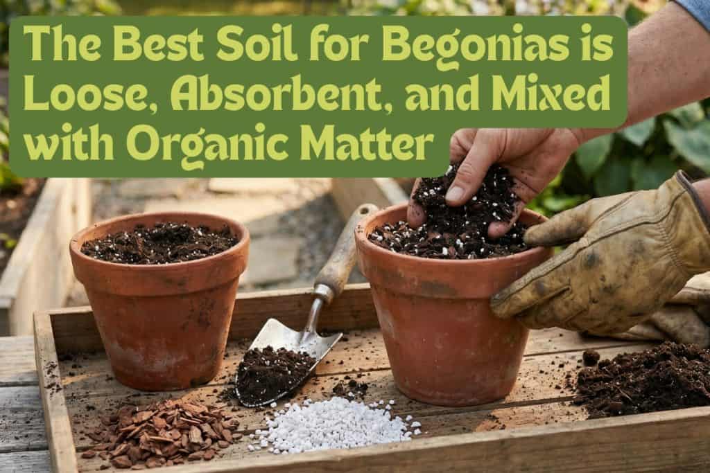 begonia soil and containers
