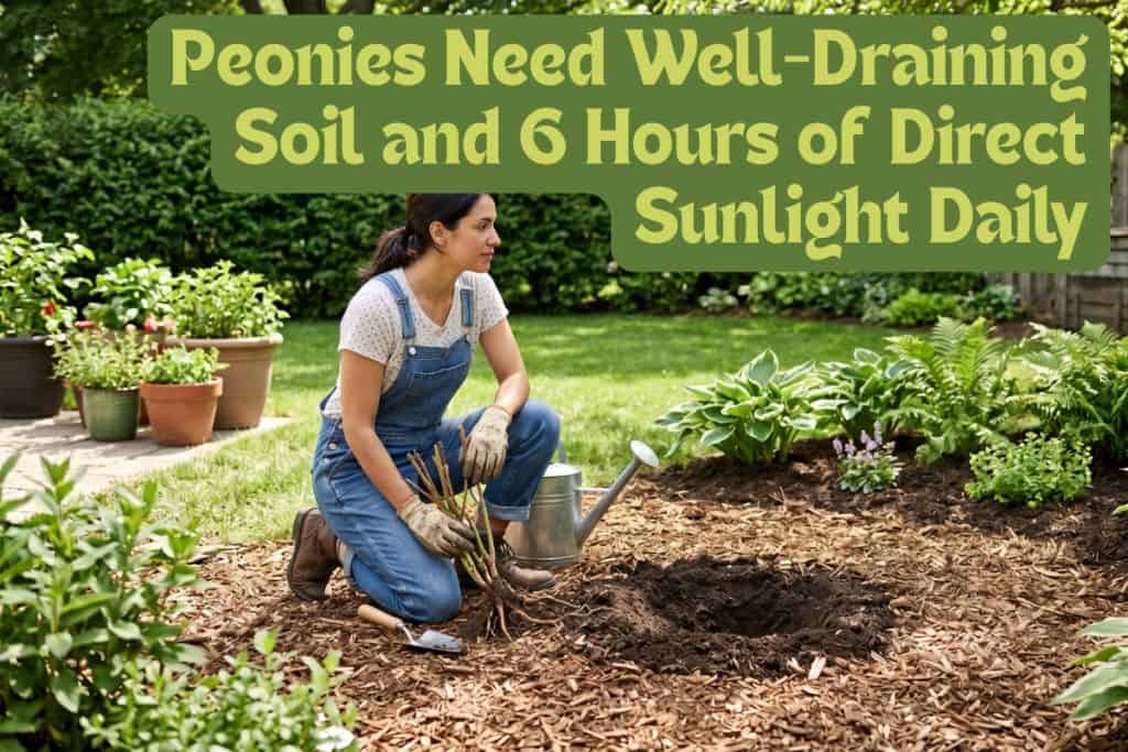 choose peony planting site