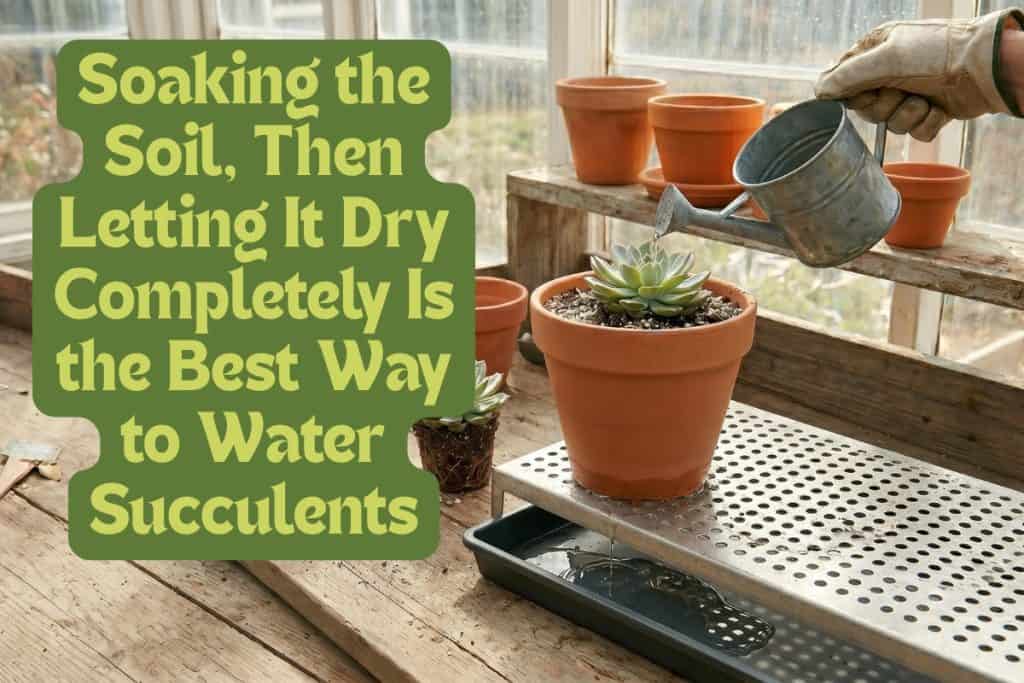 watering succulents